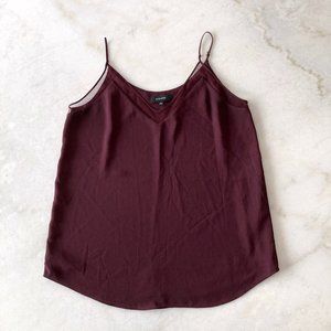 Aritzia Babaton Galen camisole / cami / relaxed fit v neck tank, burgundy / plum